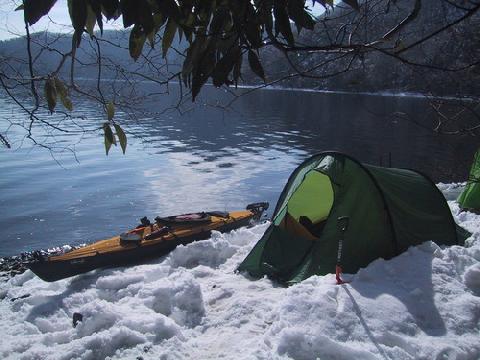2月9～10日 奥琵琶湖 カヤックキャンプツーリング